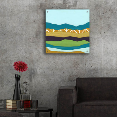  'Mountain Series 94' by Lorelle Rau Acrylic Glass Wall Art, 24" x 24"