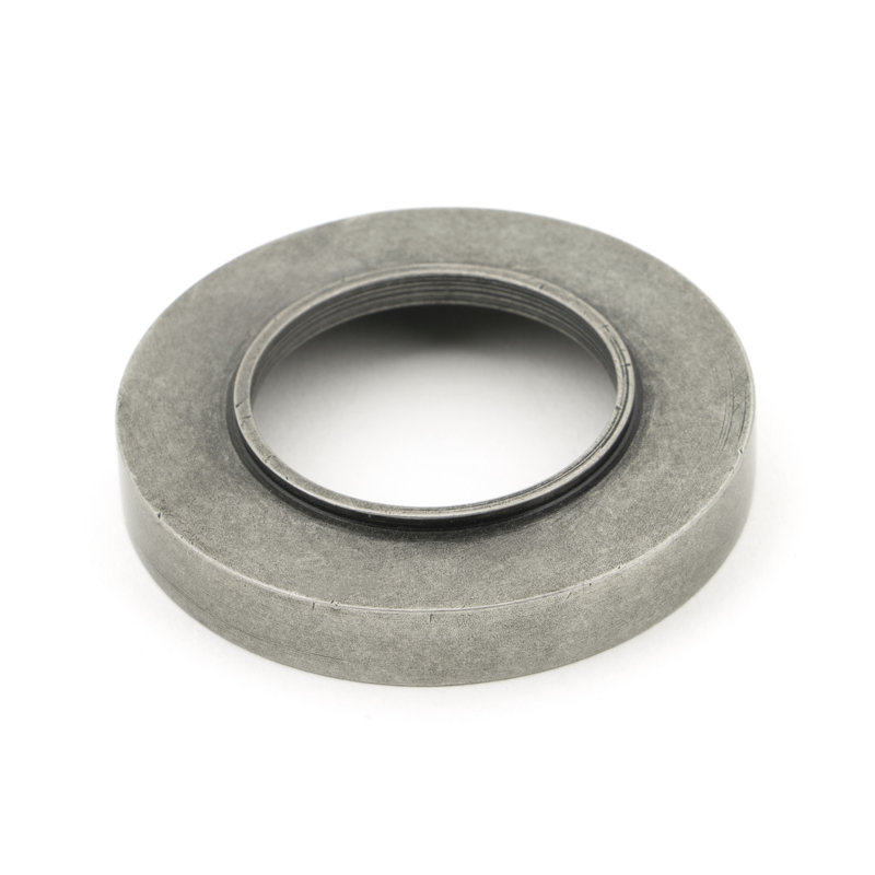 Hammered Newbury Lever on Rose Set (Plain) - Unsprung, Pewter Patina