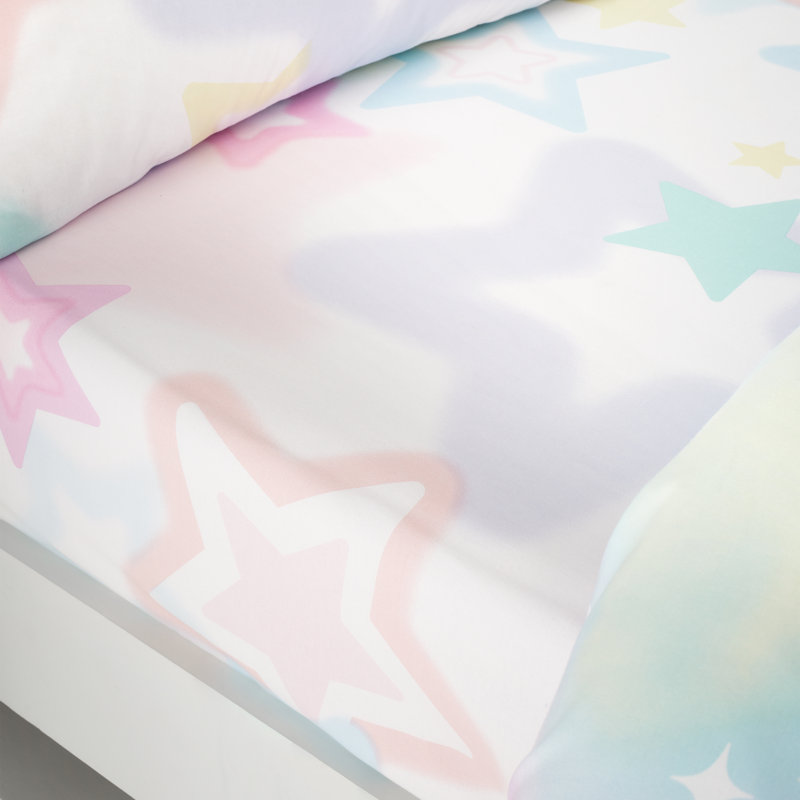 Ombre Stars Fitted Sheet, Single (3')