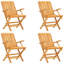 Krysten 4 - Person Teak Patio Dining Set with Rectangular Table