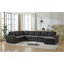 Grand ensemble de canapé modulaire en forme de L avec composants amovibles, revêtement confortable et jetés décoratifs pour les intérieurs contemporains-317675709