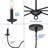 Canebrake 6 - Light Steel Dimmable Chandelier