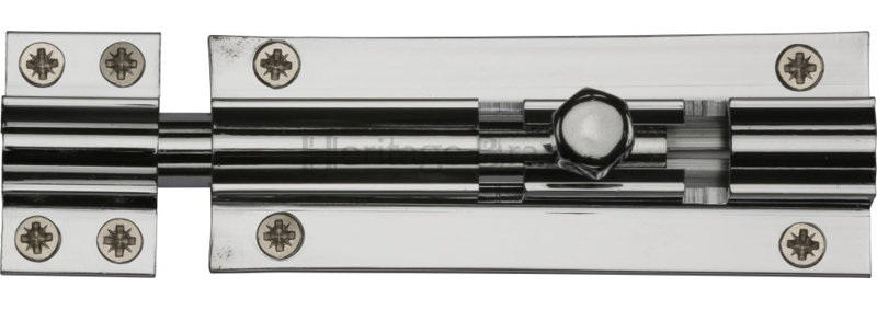 Heritage Brass Heritage Door Bolt Straight, Polished Brass, 20.32 cm H x 3.81 cm W