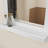 Wall Mirror with Shelves and Hooks, White-688947145