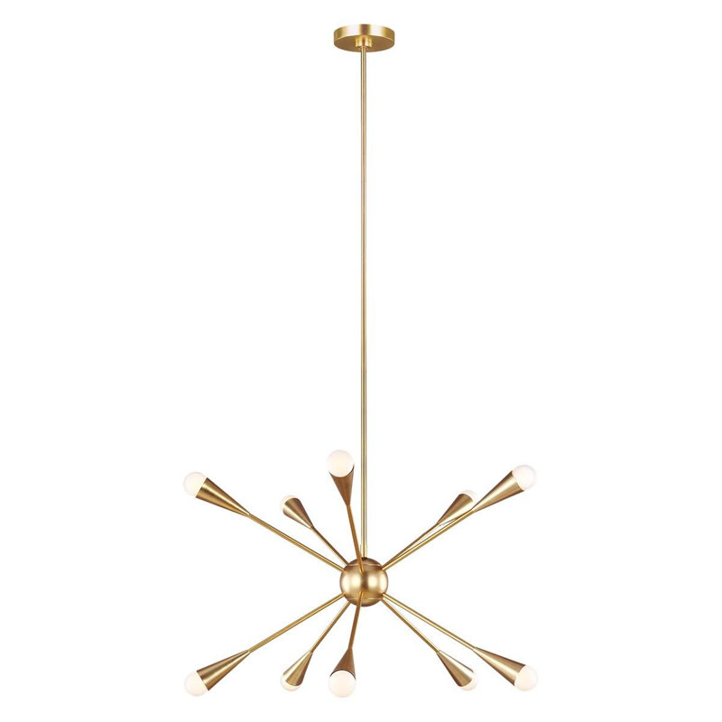 Darion 10 - Light Sputnik Chandelier, Burnished Brass