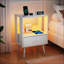 Ensemble de 2 tables de chevet modernes avec station de charge, lumière DEL et amp; Tiroir en tissu-33136334