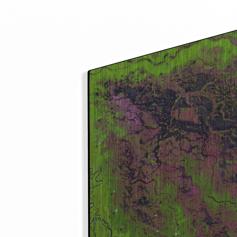 Red Barrel Studio® «Earth as Art: Demini River», art mural en métal, H 12 po x l 12 po