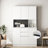 Kitchen Pantry Cabinet with Charging Station,Freestanding Buffet Sideboard with Drawer, Contemporary Sideboard for Indoor Use-1268489975