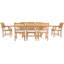 Anquinetta Outdoor 9 - Piece Teak Dining Set with Cushions
