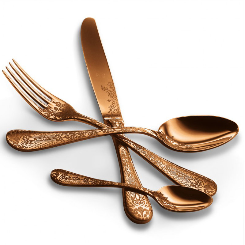 Casablanca 24 Piece Cutlery Set, Ice Gold