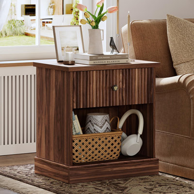 57.7cm W Manufactured Wood Bedside Table