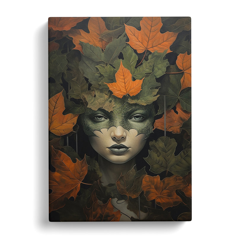 Ivy Leaf Contemporary - Wrapped Canvas, 76cm H x 50cm W x 3cm D