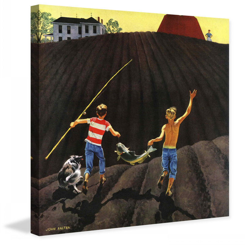 Catfish 1 Piece Wrapped Canvas Painting, 46 cm H x 46 cm W x 4 cm D
