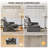 5 Seater Chenille Oversized Modular Sectional Sofa With Double Power Recliner Cloud Reclining Couch With Headrest Storage Drawer Charging Cup Holders Deep L-shaped With Corner And Ottoman-120641287