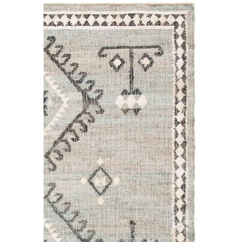 Gilreath Flat Weave Jute Southwestern Rug, Runner 2'3" x 9'
