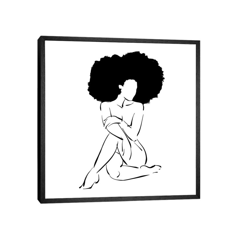 Nude In Black No. 3 by Domonique Brown - Wrapped Canvas Print, 45.72 cm H x 45.72 cm W, Black Framed Canvas