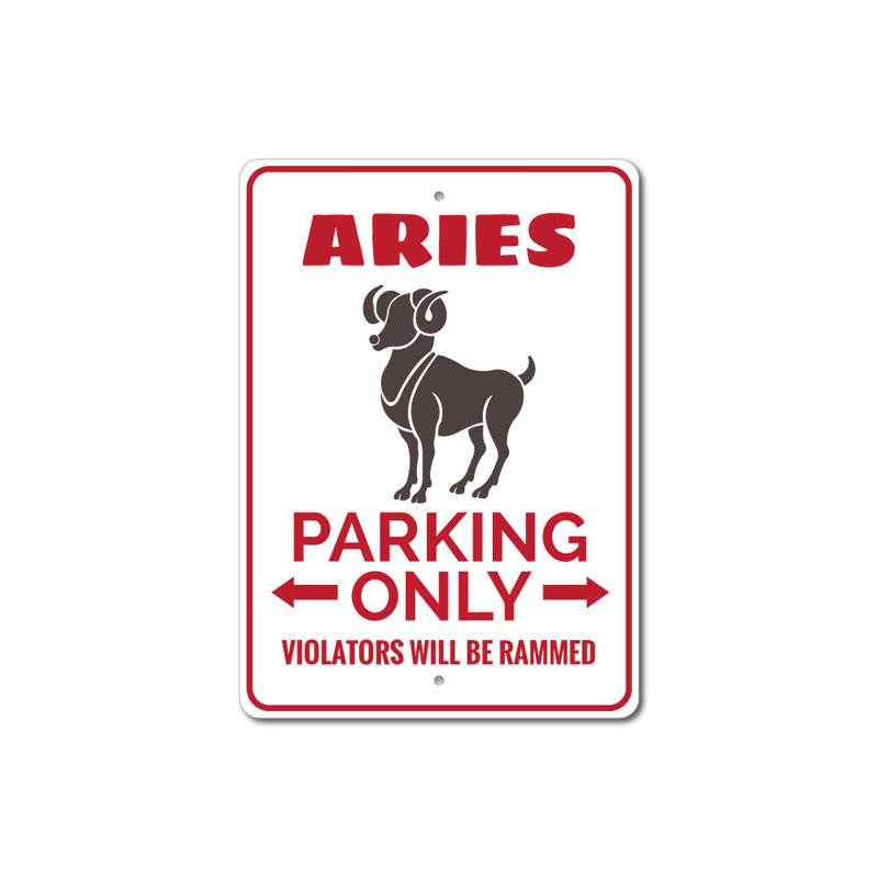 Panneau de stationnement Aries, H 18 po x l 12 po x P 0,06 po