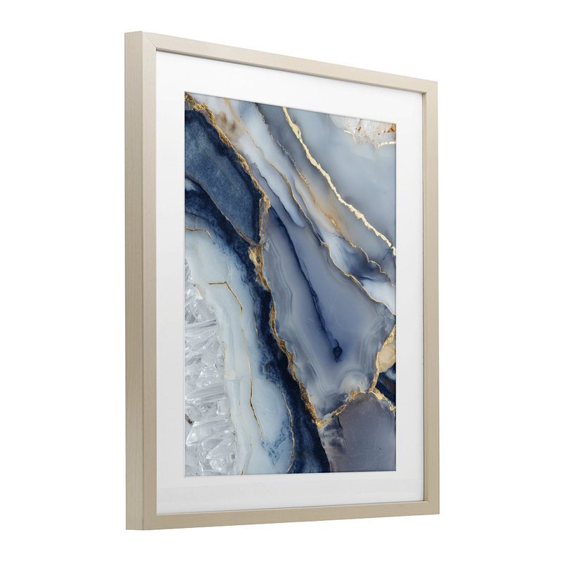 «Crystal Twilight Cracks», reproduction encadrée sous verre, conception de Svetlana Aleynikova, H 21 po x l 17 po