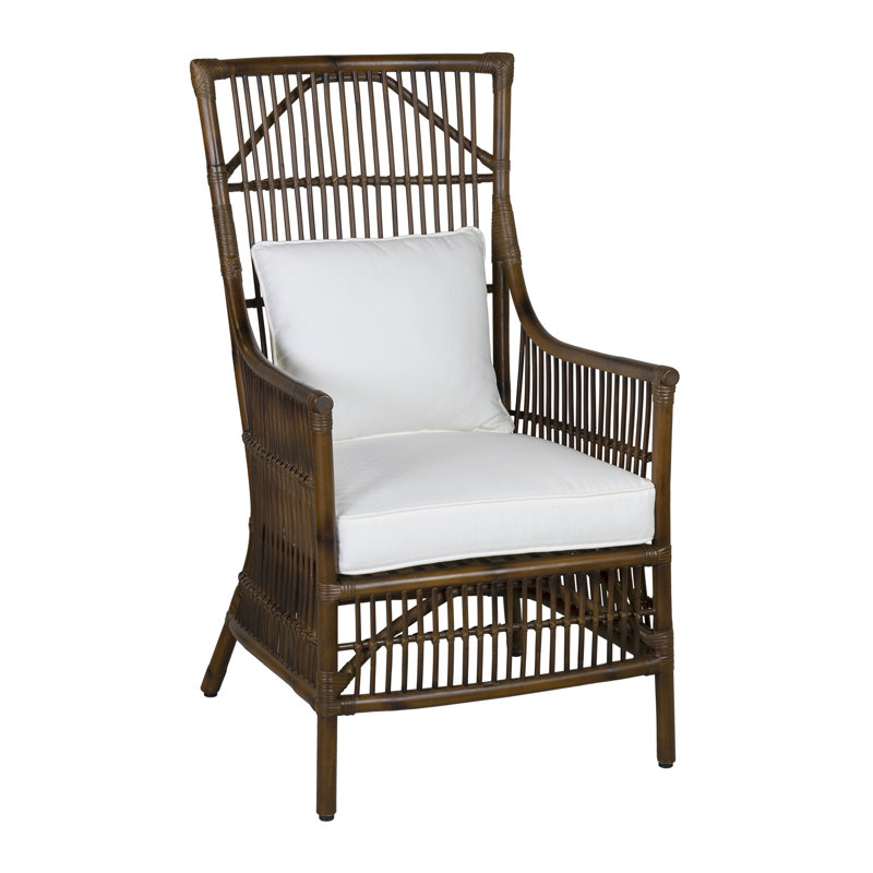 Fauteuil en rotin Barkley, Brun foncé