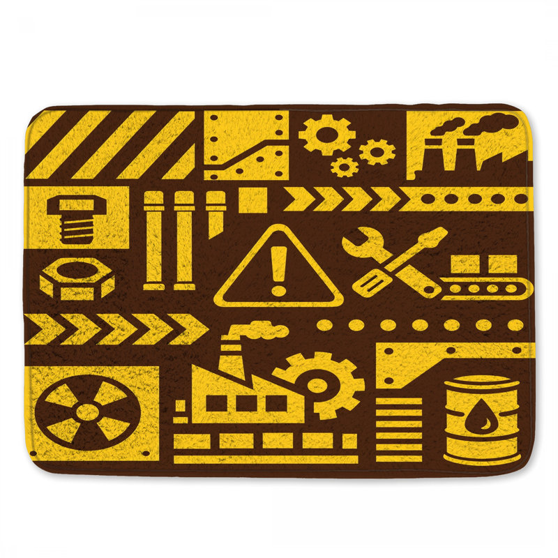 Tapis de bain Industrial Illustration, L 34 po x L 21 po