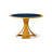 Blue&Burlywood Round Manufactured Wood Dining table-863556142