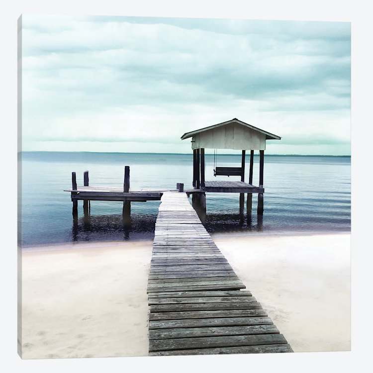 « pacifique place », impression sur toile, H 18 po x l 18 po x P 1,5 po, Toile tendue, Pas de tapis
