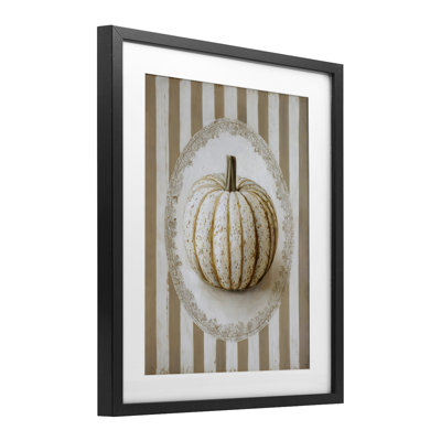 «Beige Stripes», reproduction sous verre encadrée par Arlington Prints