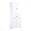 Armoire de rangement autoportante avec portes et tiroirs, panier à linge inclinable, tablette réglable, plusieurs espaces de rangement, deux ensembles, blanc (ancien numéro de référence: N725p262025k / N725p352454k)