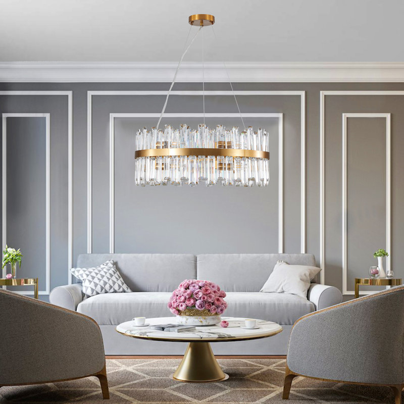 Lustre en cristal de luxe, plafonnier moderne