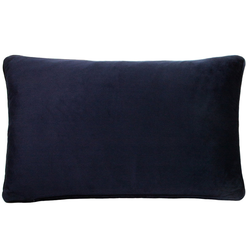 Quaniece Rectangular Cushion, Navy, Polyester/Polyfill