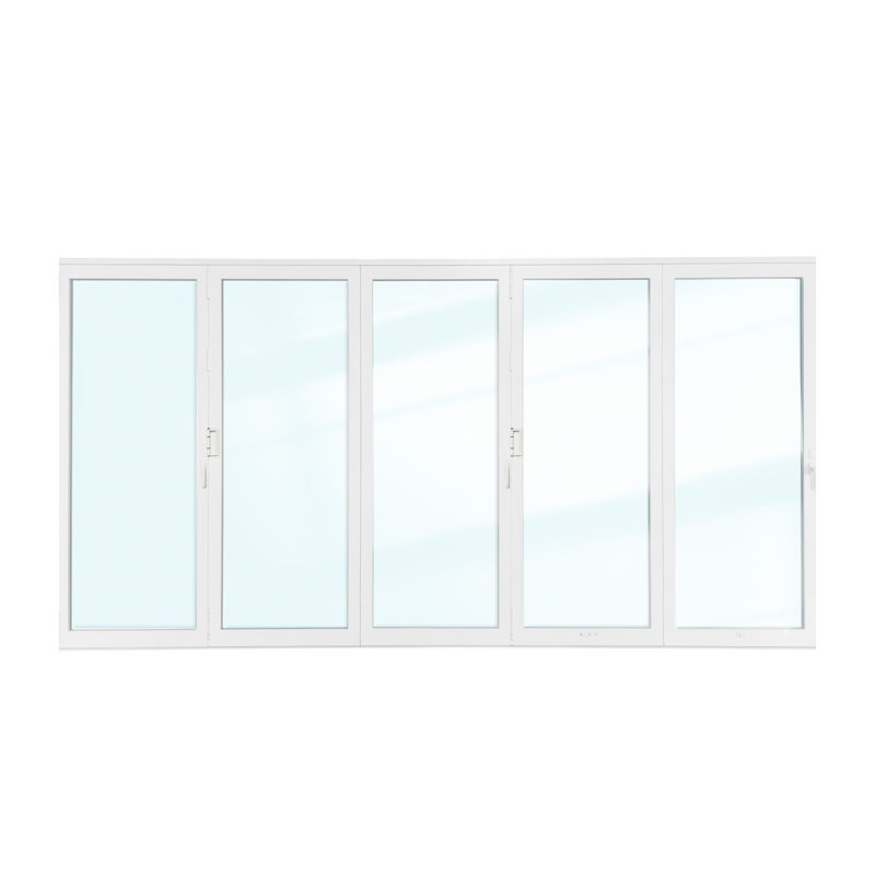 Porte pliante en aluminium Luvindow, 192 po x 96 po, Blanc
