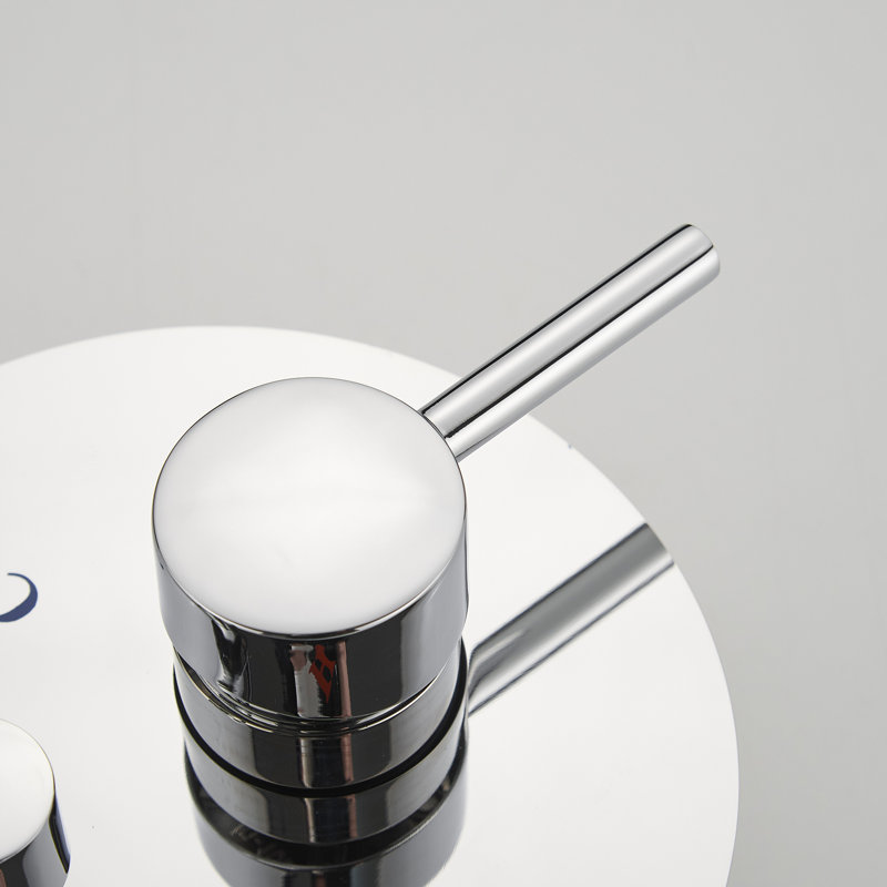 Système de douche complet avec valve brute, Chrome poli