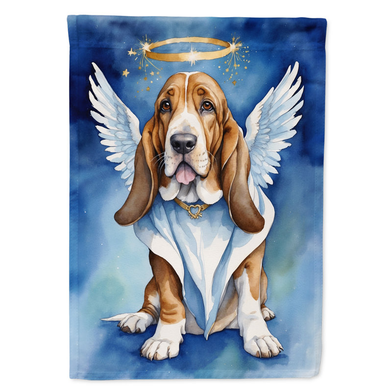 Basset hound «My Angel Garden» - drapeau