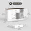 Buffet 58 po avec station de charge noir Farmhouse-1186111323