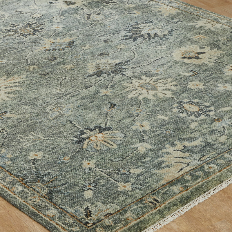 Oushara Hand Knotted Wool Oriental Area Rug, Runner 2'6" x 10'