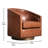 Traditional Club Style Upholstered Accent Chair with 360° Swivel Metal Base-732136383-732041333
