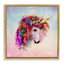 "Abstrait licorne avec fleurs", art mural encadré par Sally Kaye Barlow / Makaio Design-771307311-758629256