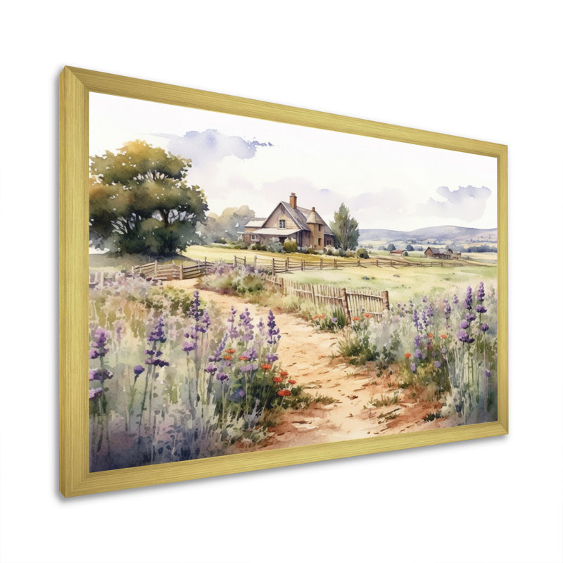 «Herbs Garden At The Farm II», reproduction sur toile, Cadre doré à une seule photo, H 12 po x l 20 po x P 1 po