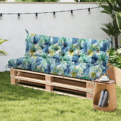  Ensemble de coussins de banc d'extérieur imperméable avec dossier, coussin de siège de patio pour balancelle, balançoire et hamac, coussin extérieur en mousse haute densité toutes saisons pour porche de jardin près de la piscine