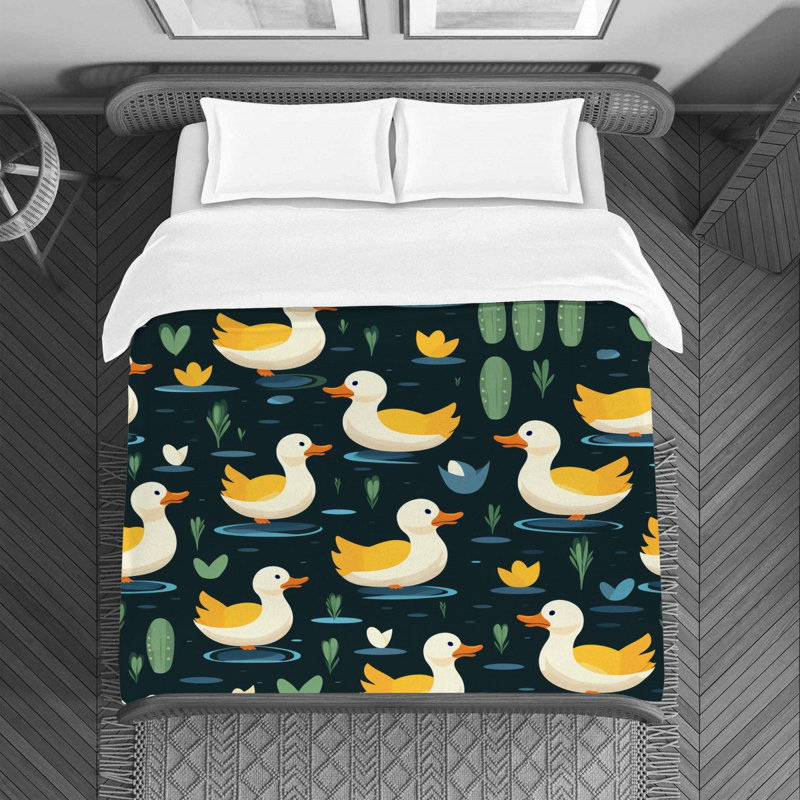Housse de couette Duck Bedding, Housse de couette pour lit simple