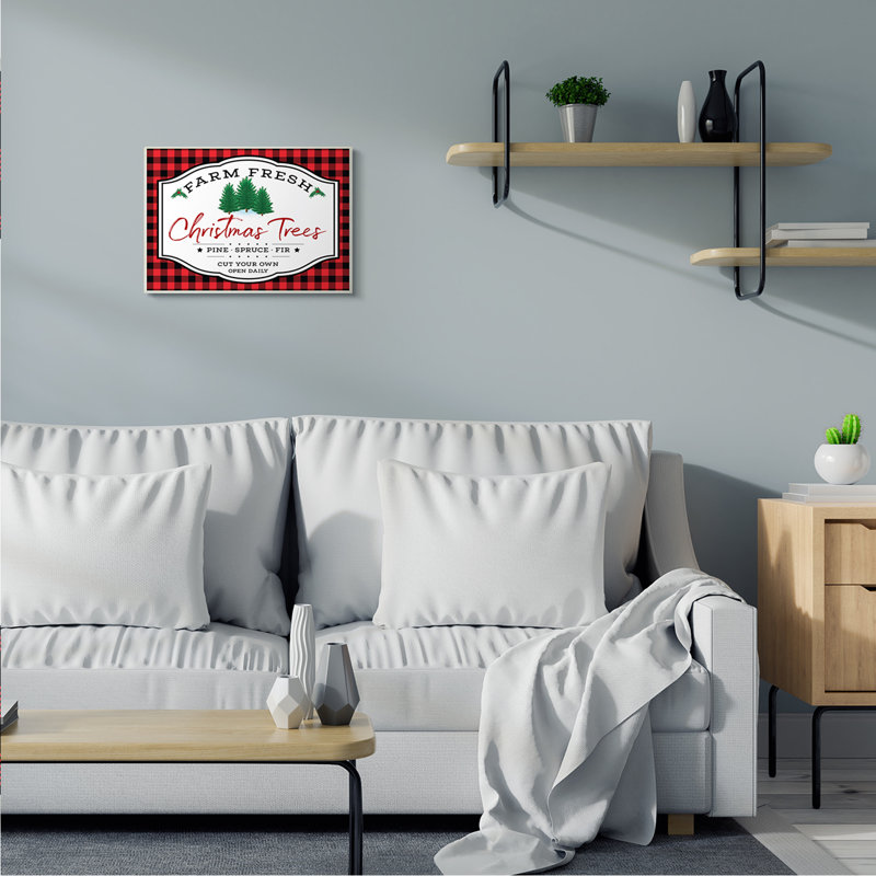 Plaque d'arbre de Noël Farm Fresh, H 13 po x l 19 po, Plaque murale