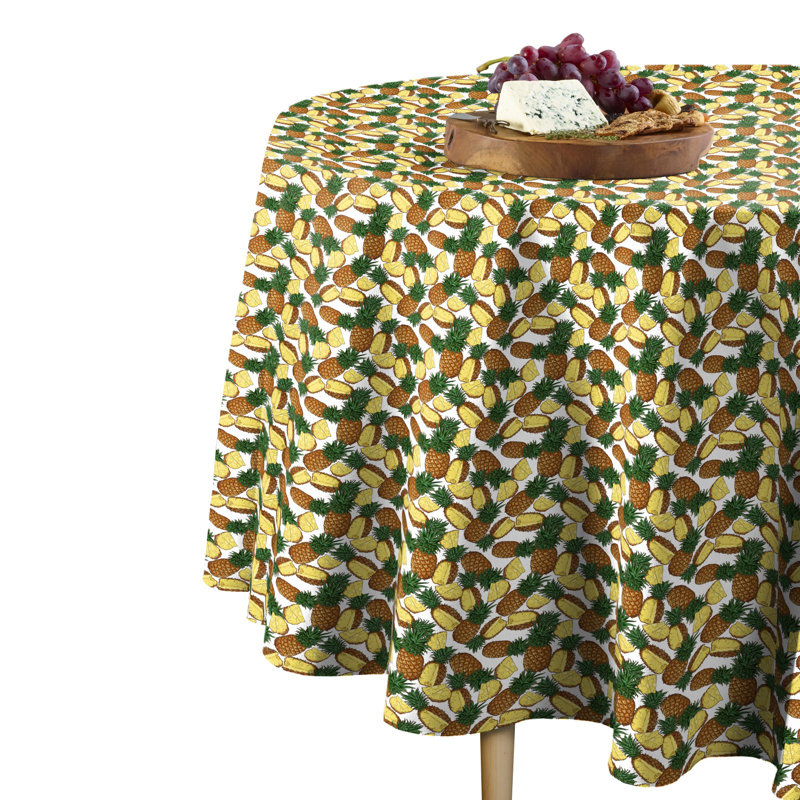 Zore Geometric Round Tablecloth, 90" x 90"