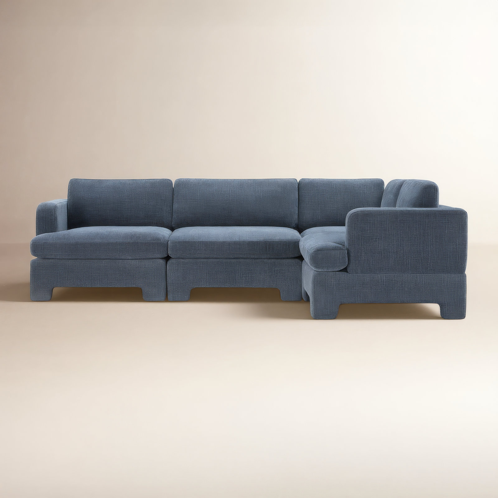 Jolie Modular Sectional, Selene Indigo Performance Chenille