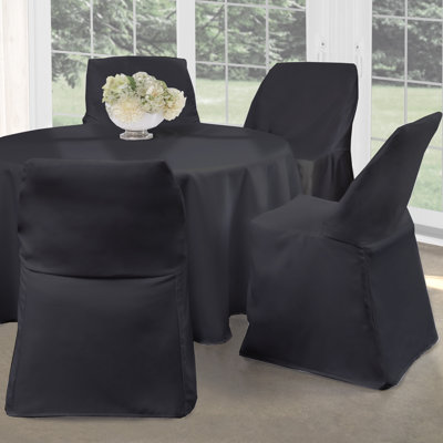 Polyester Box Cushion Dining Chair Slipcover