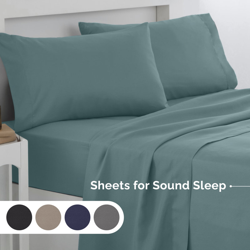 Crosshatch Microfiber, 2 Standard Pillowcases, Teal Artic