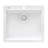 Ruvati 22 x 20 inch epiGranite Drop-in Topmount Granite Composite Quartz Single Bowl Wet Bar Prep Sink - Arctic White Matte --48744116-101377127