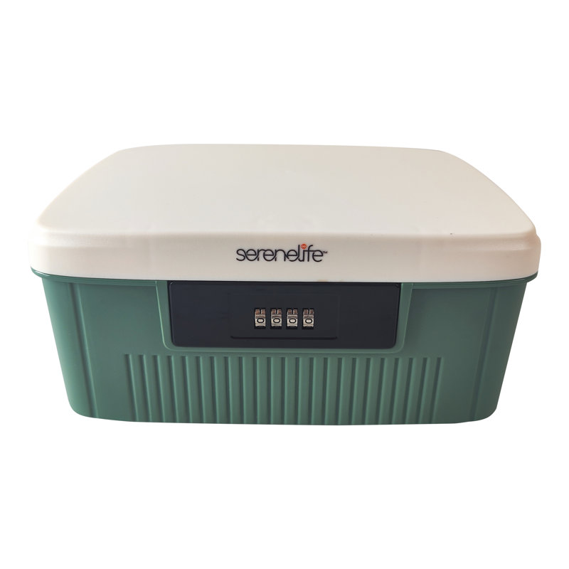SereneLife Locking Storage Container Bin, Green