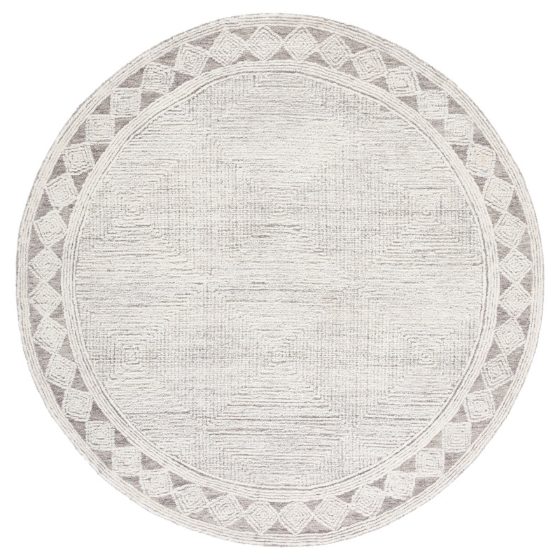 Dibble Hand Tufted Wool Rug, Round 6'