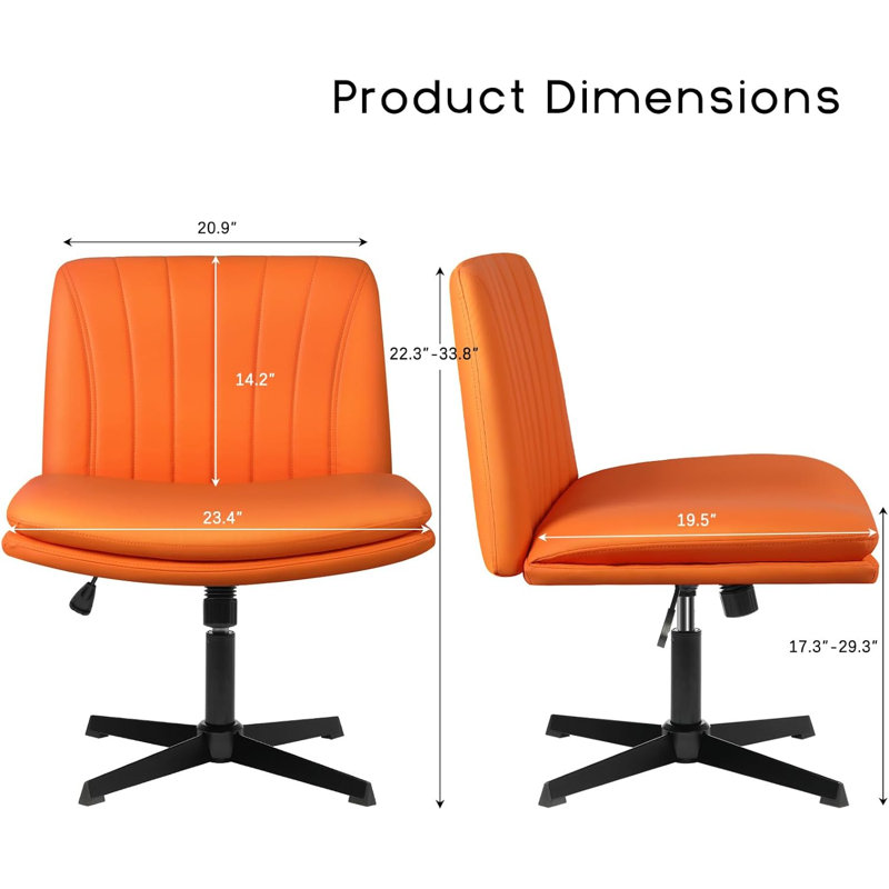 Fauteuil de bureau Kiawna Criss, Orange