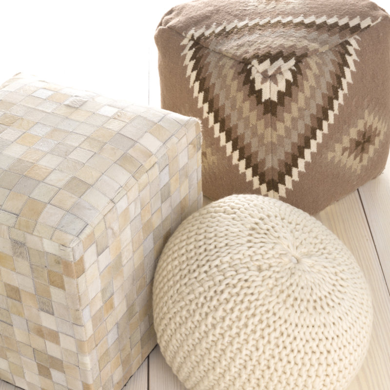 Leather Pouf